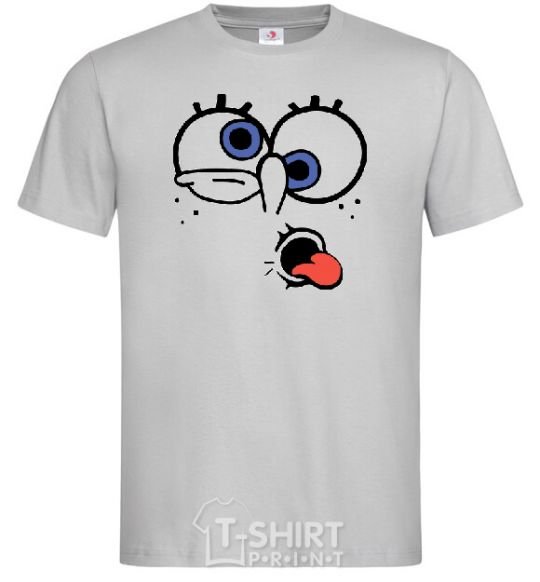 Men's T-Shirt SPONGEBOB grey фото