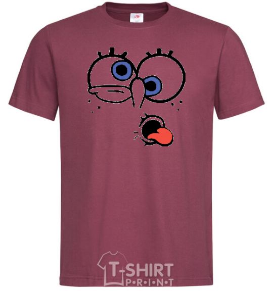 Men's T-Shirt SPONGEBOB burgundy фото