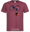 Men's T-Shirt SPONGEBOB burgundy фото