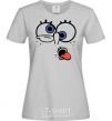 Women's T-shirt SPONGEBOB grey фото