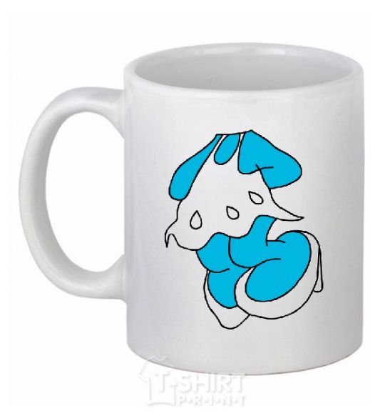 Ceramic mug SMURF GIRL BLUE White фото