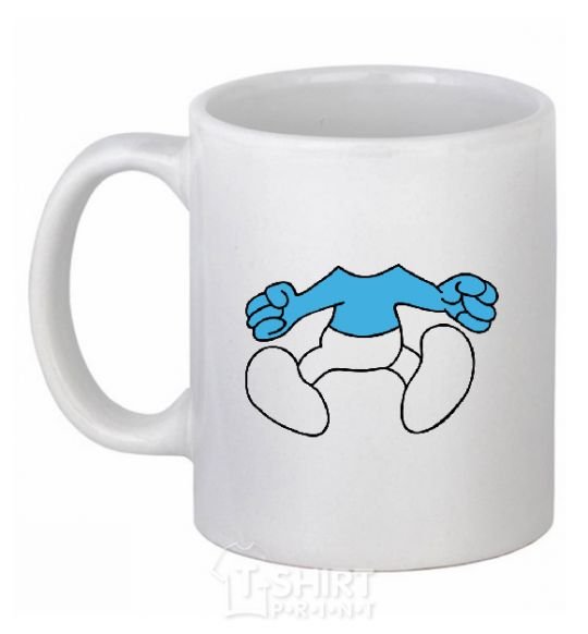 Ceramic mug SMURF BOY BLUE White фото