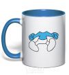 Mug with a colored handle SMURF BOY BLUE royal-blue фото