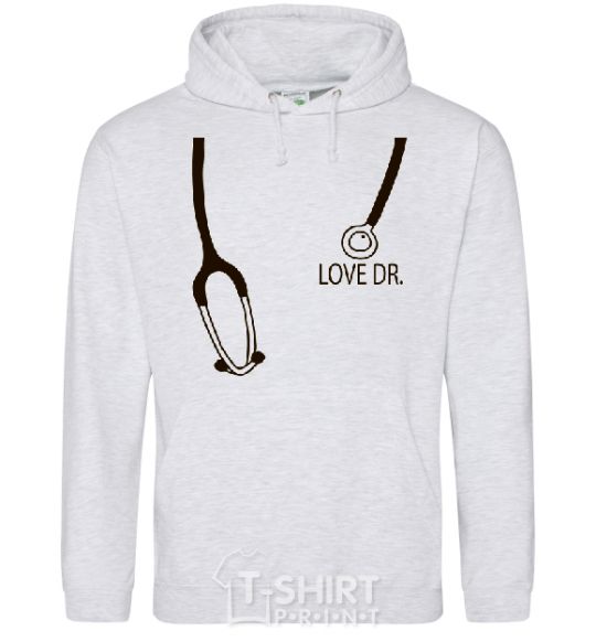 Men`s hoodie LOVE DR. sport-grey фото