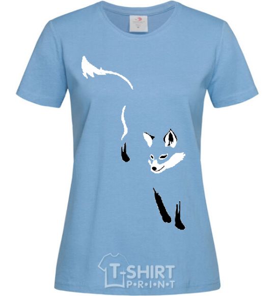 Women's T-shirt FOX sky-blue фото