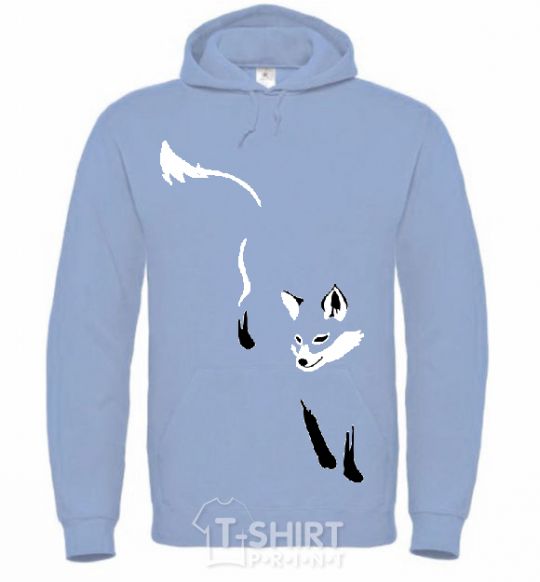 Men`s hoodie FOX sky-blue фото