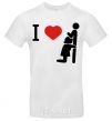 Men's T-Shirt I LOVE ORAL SEX White фото