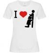 Women's T-shirt I LOVE ORAL SEX White фото