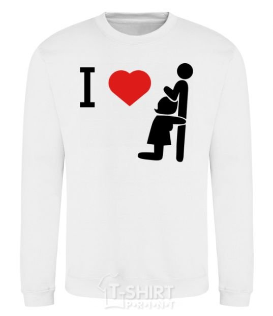 Sweatshirt I LOVE ORAL SEX White фото