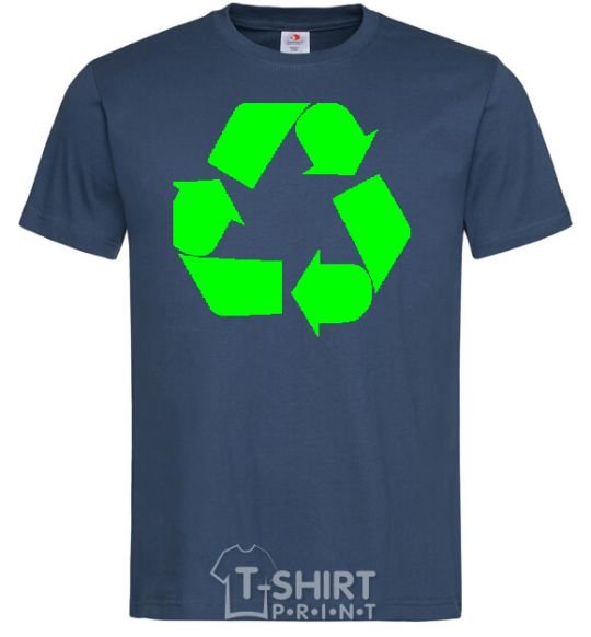Men's T-Shirt RECYCLING Eco brand navy-blue фото