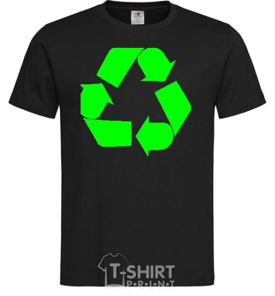 Men's T-Shirt RECYCLING Eco brand black фото