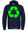 Мужская толстовка (худи) RECYCLING Eco brand Темно-синий фото