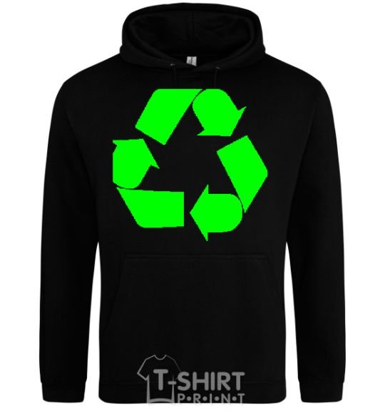 Мужская толстовка (худи) RECYCLING Eco brand Черный фото