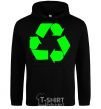 Men`s hoodie RECYCLING Eco brand black фото