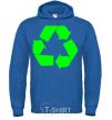 Мужская толстовка (худи) RECYCLING Eco brand Сине-зеленый фото