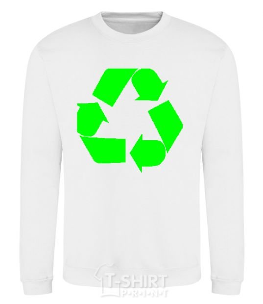 Sweatshirt RECYCLING Eco brand White фото