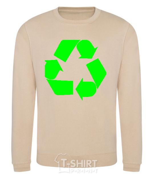 Sweatshirt RECYCLING Eco brand sand фото