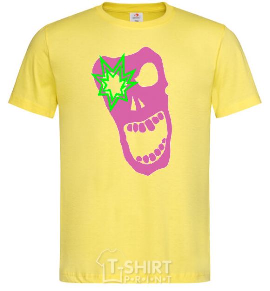 Men's T-Shirt PINK SKULL cornsilk фото