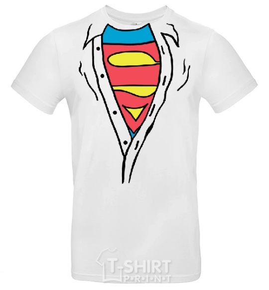 Men's T-Shirt SHIRTLESS SUPERMAN White фото