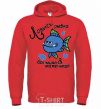 Men`s hoodie CATCH A FISH bright-red фото