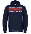 Men`s hoodie BAD SEX navy-blue фото