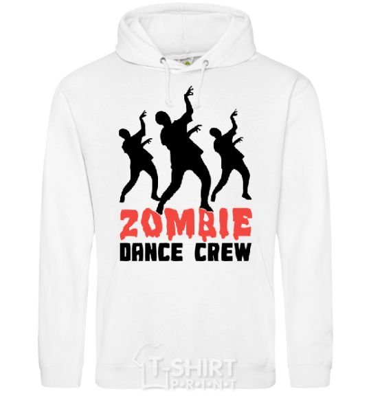 Мужская толстовка (худи) ZOMBIE DANCE CREW Белый фото