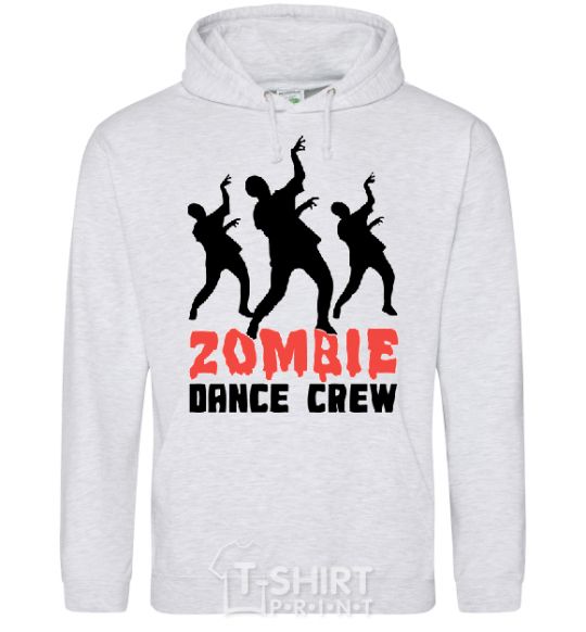 Men`s hoodie ZOMBIE DANCE CREW sport-grey фото
