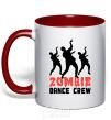 Mug with a colored handle ZOMBIE DANCE CREW red фото