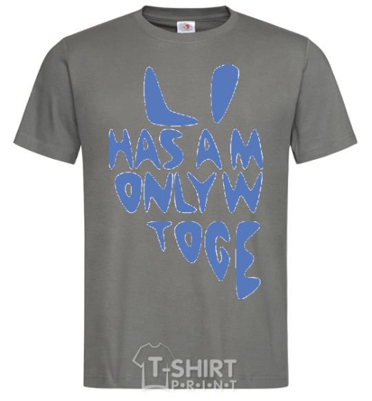 Men's T-Shirt LIFE HAS A MEANING ... dark-grey фото