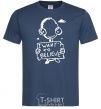 Men's T-Shirt I WANT TO BELIEVE navy-blue фото