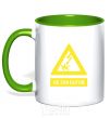 Mug with a colored handle НЕ ЗЛИ БОГОВ! kelly-green фото