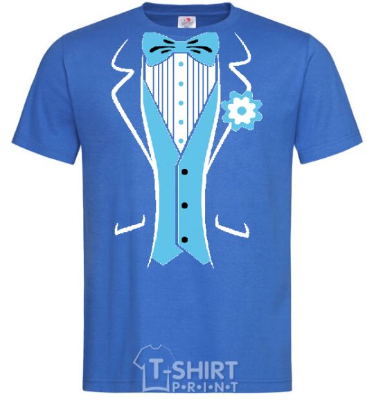 Men's T-Shirt BLUE TIE royal-blue фото