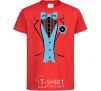 Kids T-shirt BLUE TIE red фото