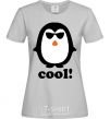 Женская футболка COOL PENGUIN Серый фото