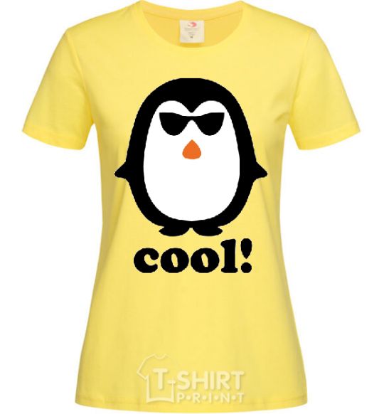 Женская футболка COOL PENGUIN Лимонный фото