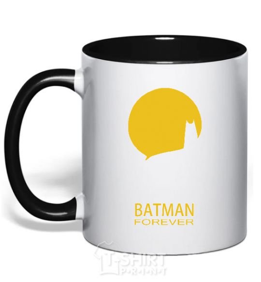 Mug with a colored handle BETMAN black фото