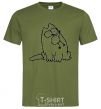 Men's T-Shirt SIMON'S CAT with a bird in his mouth millennial-khaki фото