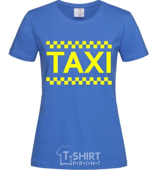 Women's T-shirt TAXI royal-blue фото