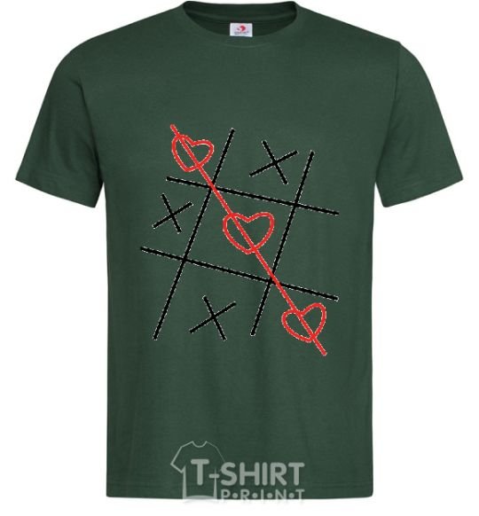 Мужская футболка КРЕСТИКИ-НОЛИКИ Темно-зеленый фото