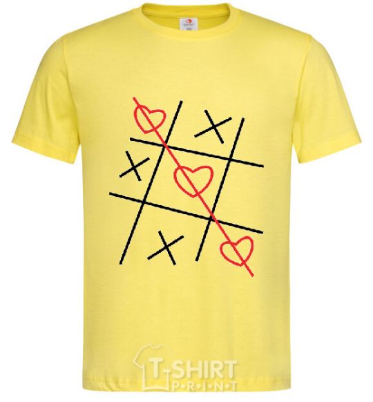 Мужская футболка КРЕСТИКИ-НОЛИКИ Лимонный фото