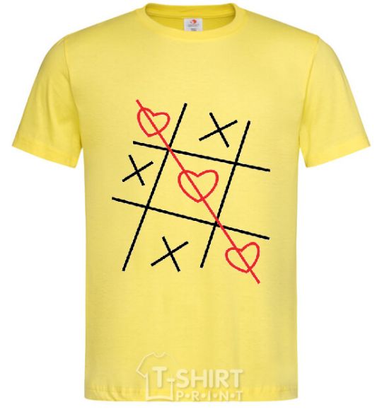 Men's T-Shirt TIC-TAC-TOE cornsilk фото