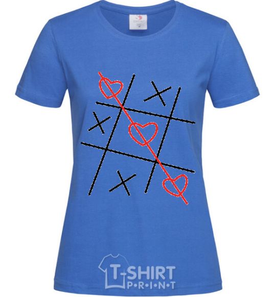 Женская футболка КРЕСТИКИ-НОЛИКИ Ярко-синий фото