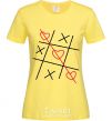 Женская футболка КРЕСТИКИ-НОЛИКИ Лимонный фото