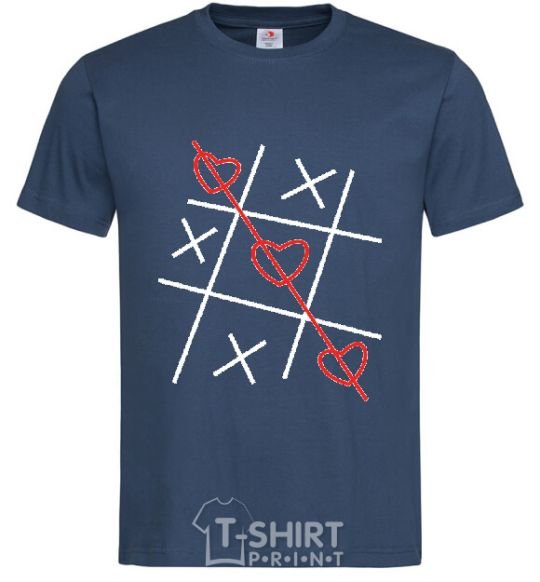 Men's T-Shirt TIC-TAC-TOE navy-blue фото