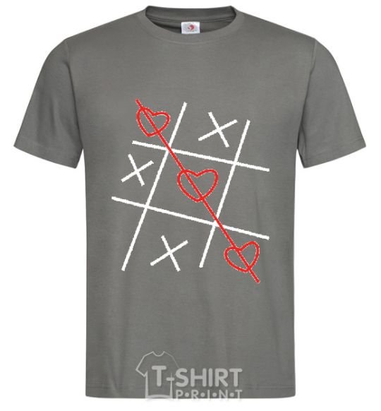 Men's T-Shirt TIC-TAC-TOE dark-grey фото