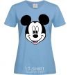 Women's T-shirt Mickey Mouse sky-blue фото