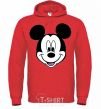 Men`s hoodie Mickey Mouse bright-red фото