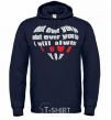 Men`s hoodie WHAT EVER YOU GO... navy-blue фото