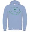 Men`s hoodie SMILE sky-blue фото