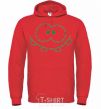 Men`s hoodie SMILE bright-red фото